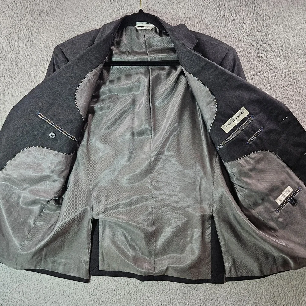 Jhane Barnes Wool Cashmere 42S Suit Blazer Jacket‎ Men Black